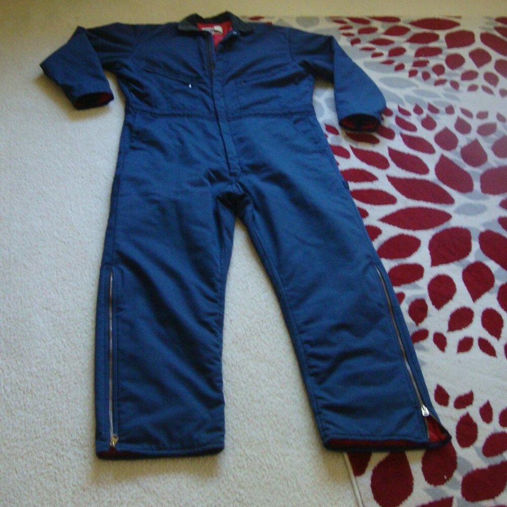 Vtg BERCO Blue Work Apparel Mechanic Coveralls Chest 44-46 USA